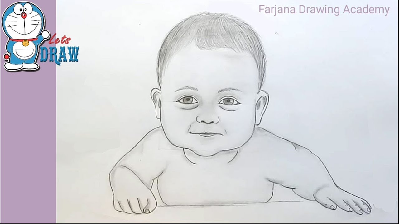 1280x720 How To Draw Baby Face For Beginners Easy Way To Draw A Realistic - Baby Drawing