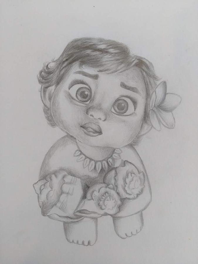 675x900 Baby Moana Drawing - Baby Drawing