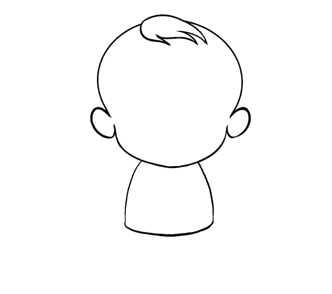 678x600 How To Draw A Baby In A Few Easy Steps Easy Drawing Guides - Baby Drawing Images