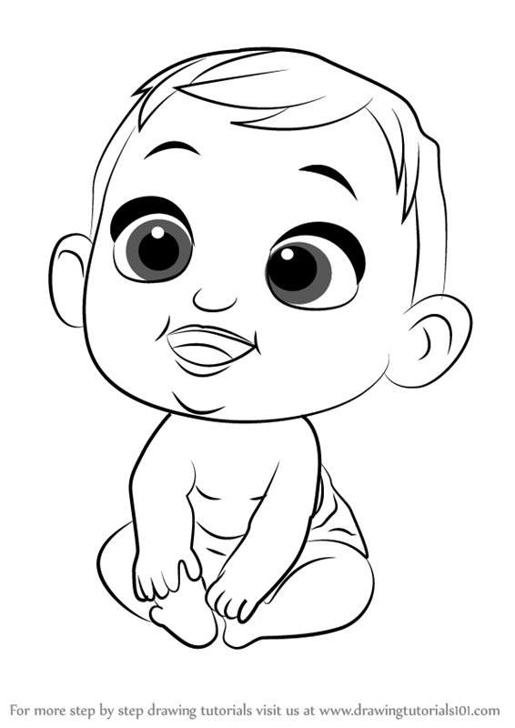 566x800 Learn How To Draw The Baby From Storks - Baby Drawing Images