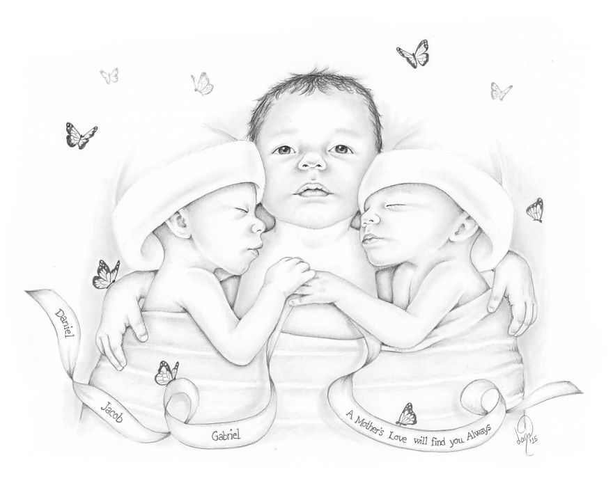880x691 I Draw Baby Portraits For Families Who Suffered Early Losses - Baby Drawing Pictures
