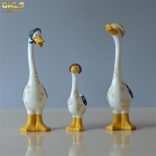640x640 dmls family duck figurines kid toy resin baby duck ornaments - Baby Duck Drawing