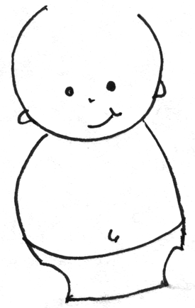 275x434 Step Drawing Simple Cartoon Baby With Easy Drawing Lesson - Baby Easy Drawing