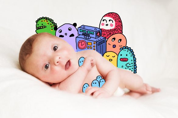 585x390 This Easy Drawing Tutorial Shows You How To Make Your Baby Photos - Baby Easy Drawing