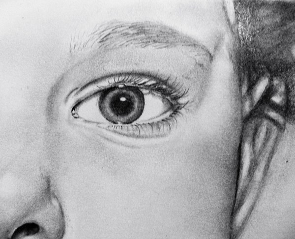 600x486 Through The Eye Drawing - Baby Eyes Drawing
