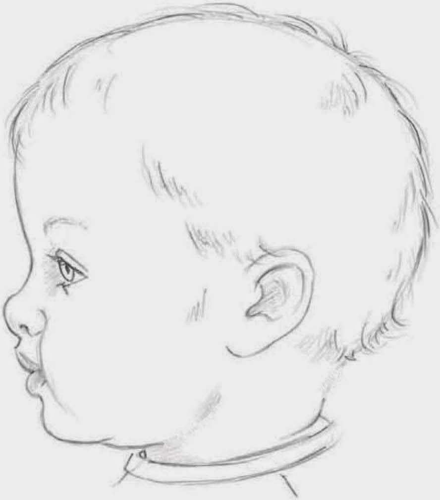 888x1008 Drawings Children's Facial Proportions - Baby Face Drawing