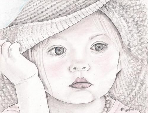 500x382 Innocence Drawn - Baby Face Drawing