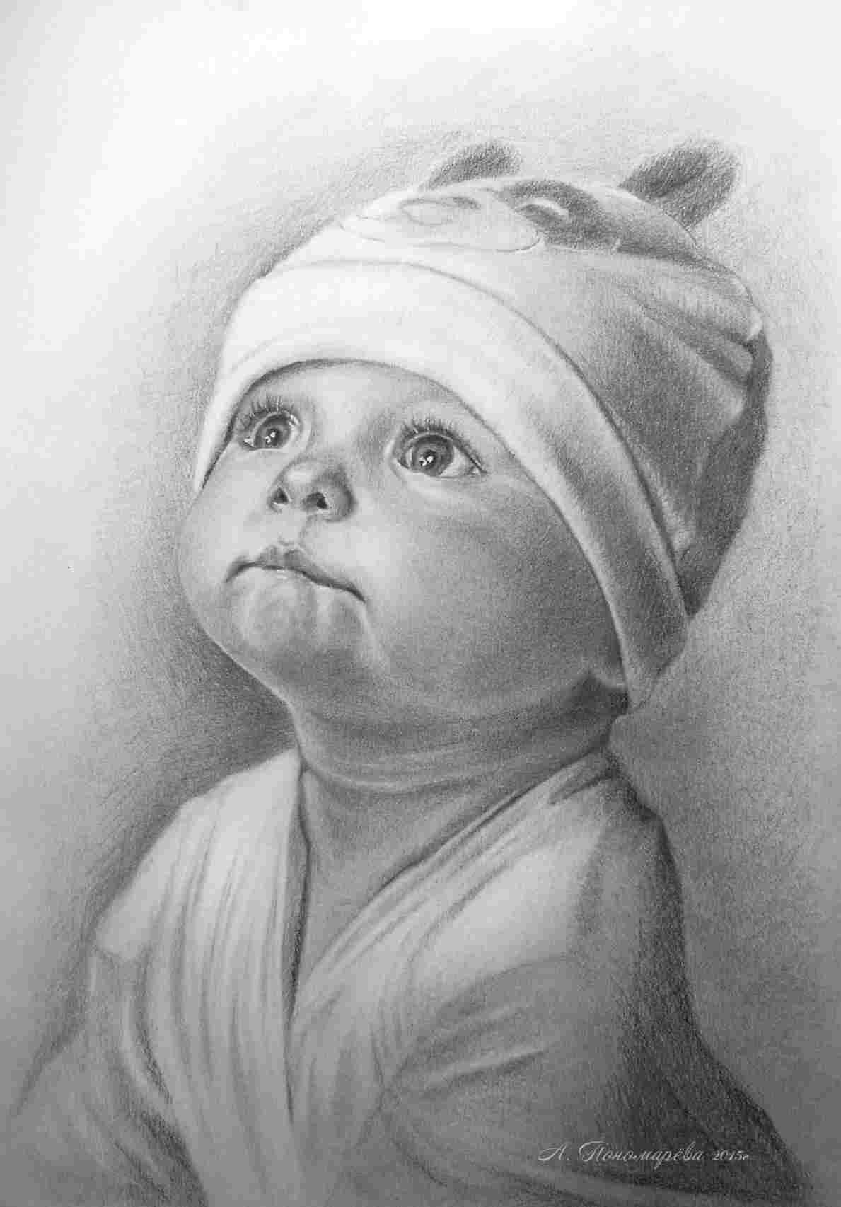 1189x1706 Realistic Baby Face Drawing - Baby Face Drawing