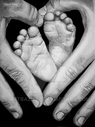400x533 Baby Feet - Baby Feet Drawing