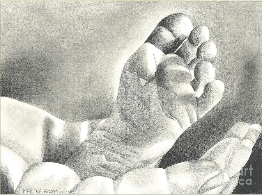 900x671 Baby Foot Drawing - Baby Feet Drawing