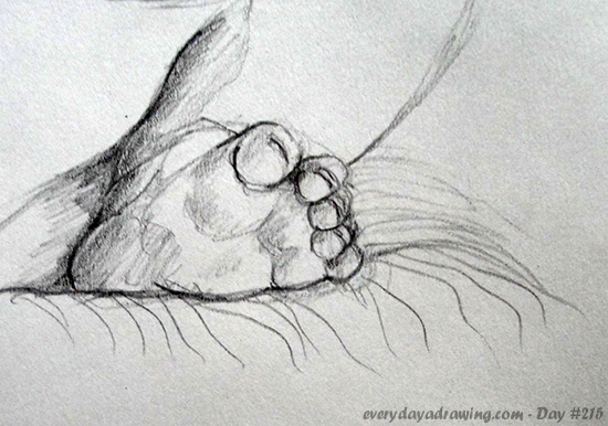 550x386 Maia Every Day A Drawing - Baby Feet Drawing
