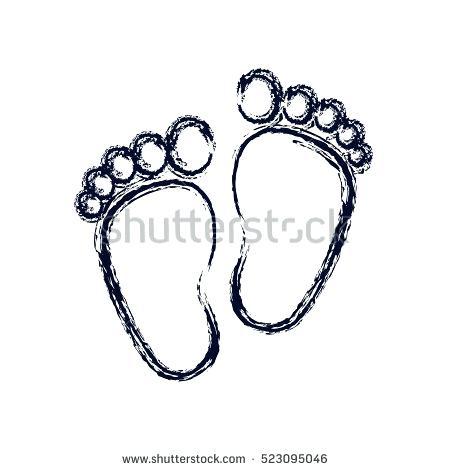  Baby Feet Drawing at PaintingValley.com Explore collection of Baby 