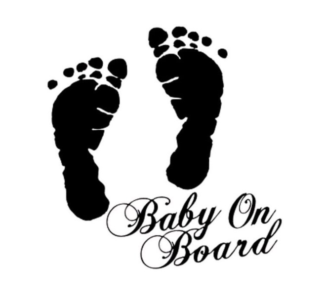 658x600 Baby Feet Car Decal Black Trade Me - Baby Feet Drawing