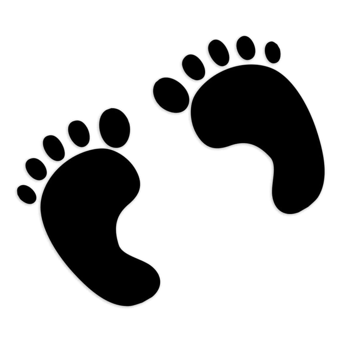 1198x1198 footprint clipart black and white of letter items chinacps - Baby Footprint Drawing
