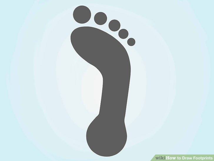 728x546 how to draw footprints steps - Baby Footprint Drawing