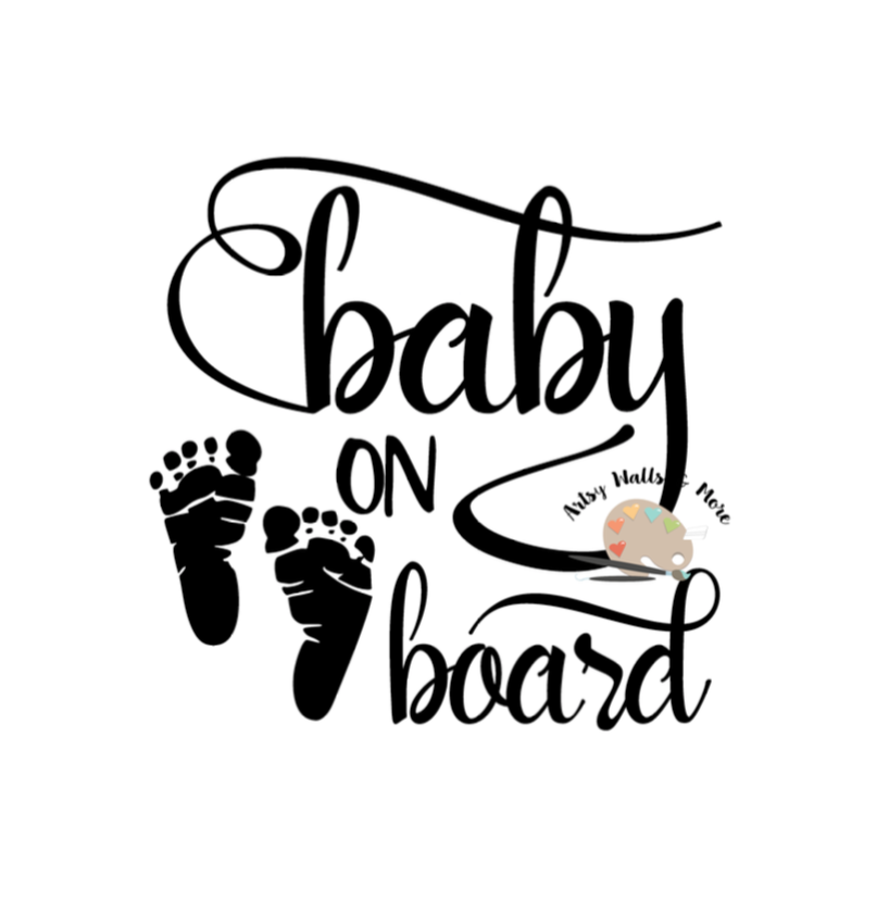818x838 baby on board baby footprints new mommy - Baby Footprint Drawing