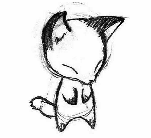 500x454 Small Baby Fox Uploaded - Baby Fox Drawing