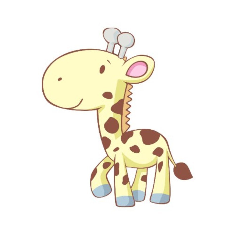 950x950 Cute Baby Giraffe Cartoon Drawing Free Image - Baby Giraffe Drawing