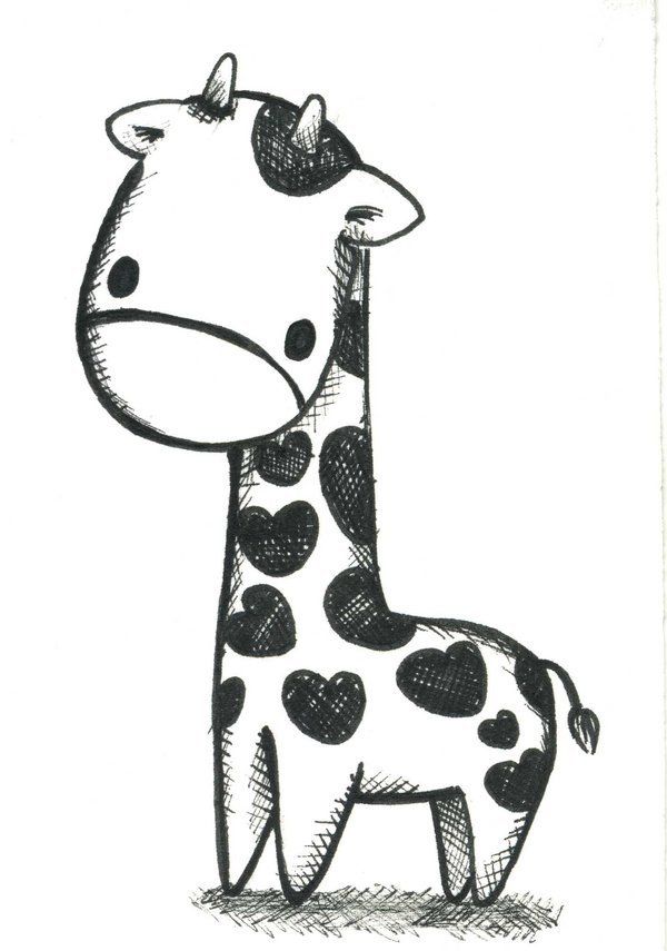 600x855 Baby Giraffe!!!!!!!!!!!!!!!!!!!!!!!!!!!!!!!! So Cute!!! Cute Art - Baby Giraffe Drawing