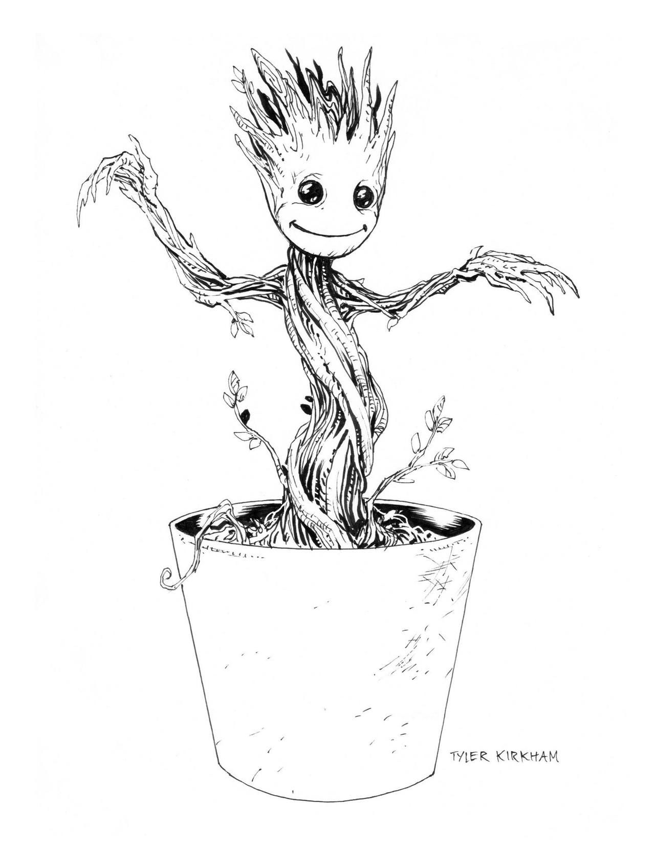 1280x1660 baby groot - Baby Groot Drawing