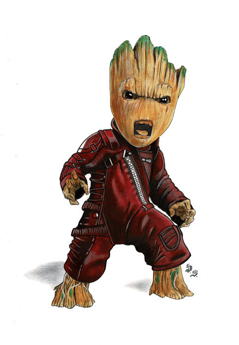 486x700 baby groot - Baby Groot Drawing