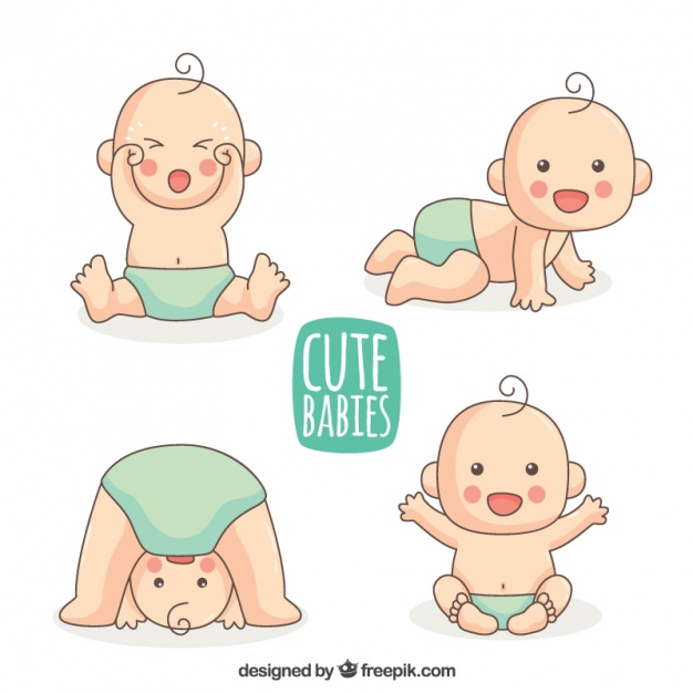 626x626 selection of hand drawn baby with blue diaper vector free download - Baby Hand Drawing