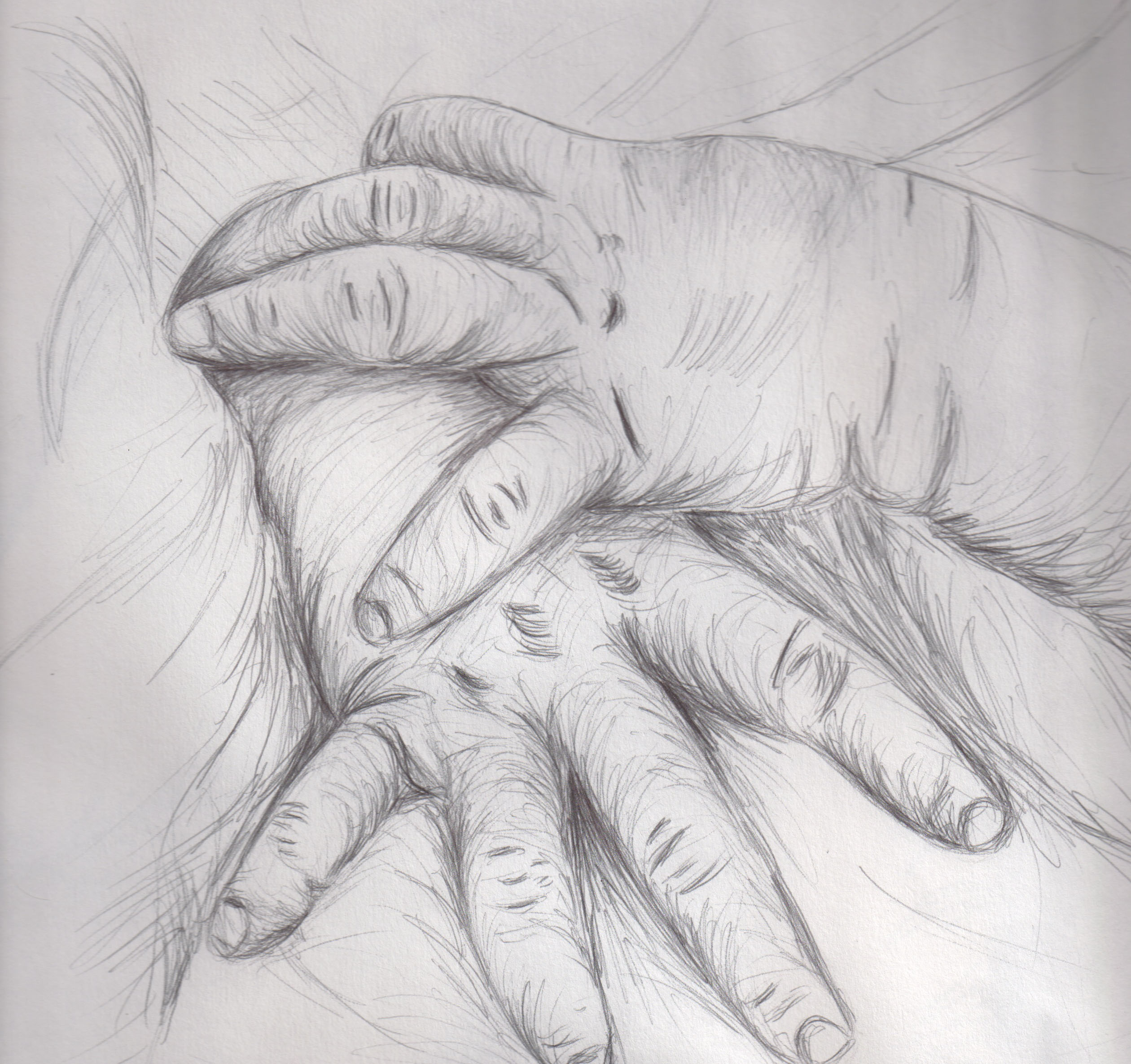2520x2370 Baby Hands Clutching To Clouds - Baby Hand Drawing
