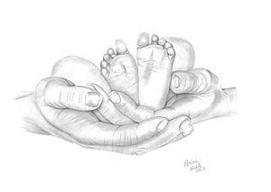 300x213 Baby Hands Drawings Fine Art America - Baby Hand Drawing