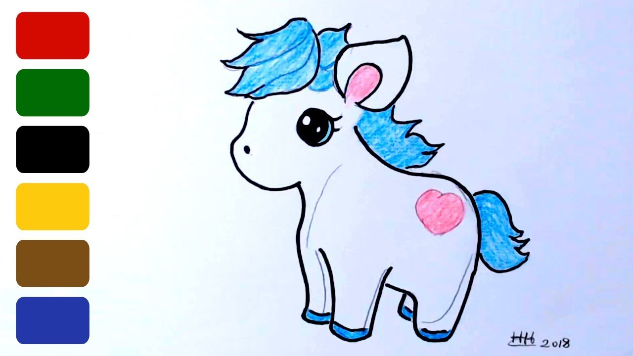 1280x720 How To Draw A Baby Horse - Baby Horse Drawing