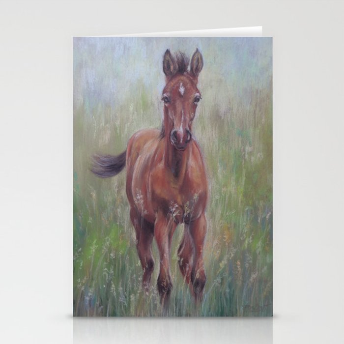 700x700 Baby Horse, Foal In The Spring Meadow, Cute Horse Portrait Pastel - Baby Horse Drawing