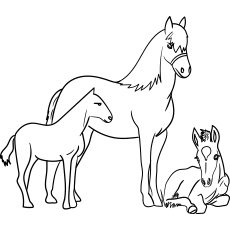 230x230 Top Free Printable Horse Coloring Pages Online - Baby Horse Drawing