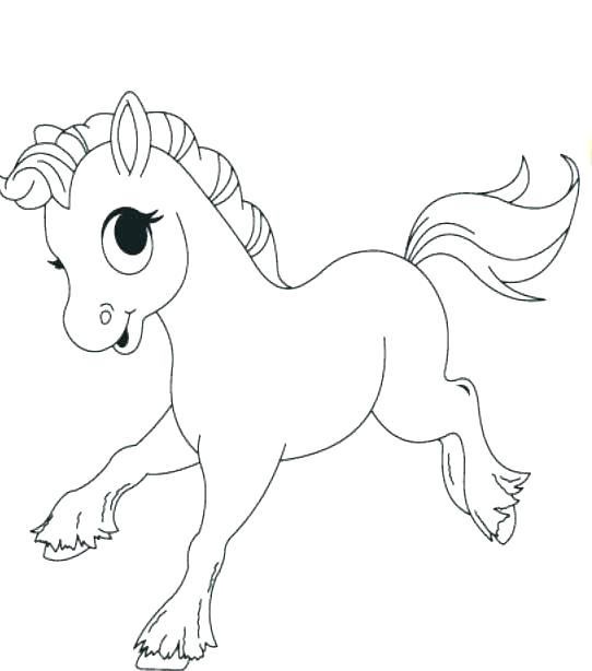 542x614 Baby Horse Coloring Pages - Baby Horse Drawing