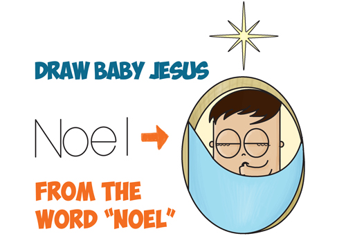 500x341 how to draw baby jesus archives - Baby Jesus Drawing