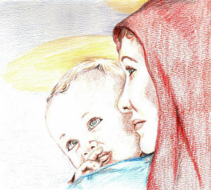 300x270 baby jesus drawings - Baby Jesus Drawing