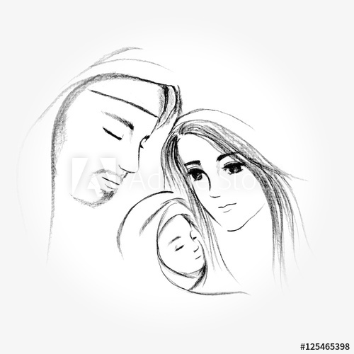 Baby Jesus Drawing at PaintingValley.com | Explore collection of Baby ...