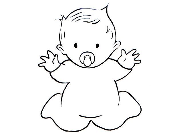 Baby Line Drawing at PaintingValley.com | Explore collection of Baby ...