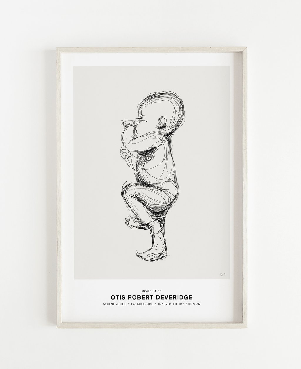 1024x1256 baby art poster, baby shower gift, birth poster print baby art - Baby Line Drawing