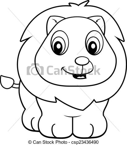 410x470 Baby Lion Drawing - Baby Lion Drawing