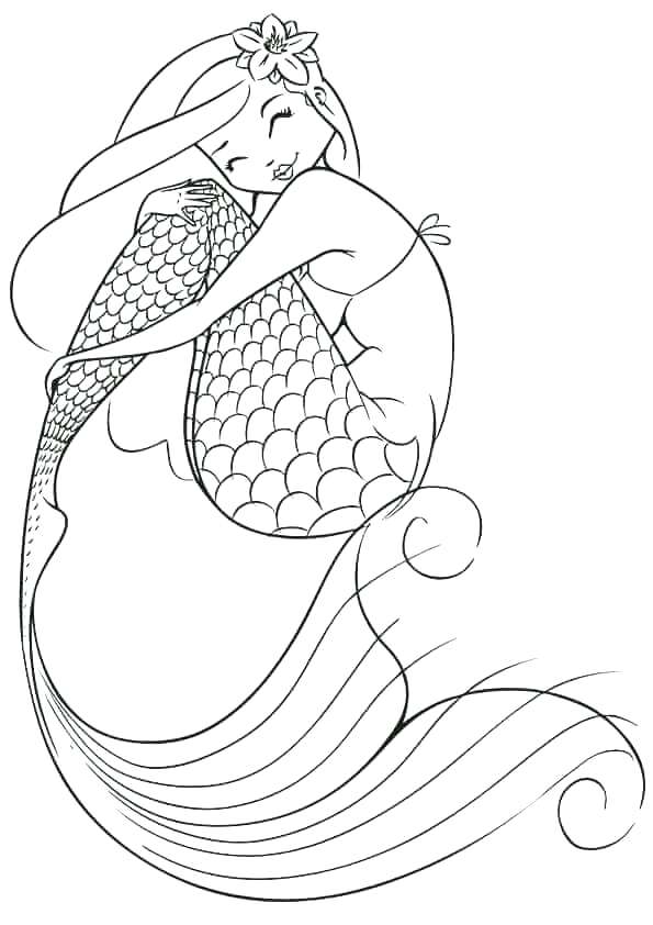 595x842 Cute Mermaid Coloring Pages Cute Mermaid Coloring Pages Anime Draw - Baby Mermaid Drawing