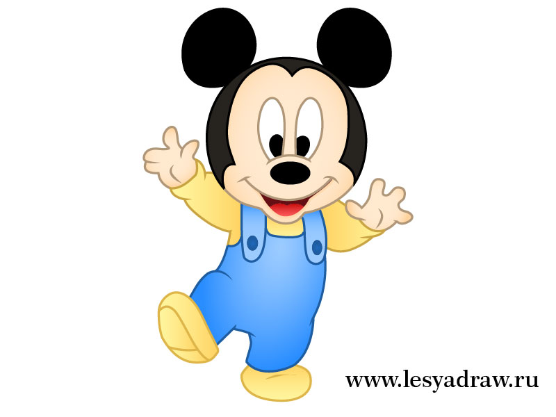 800x600 How To Draw Little Mickey Mouse - Baby Mickey Mouse Drawing