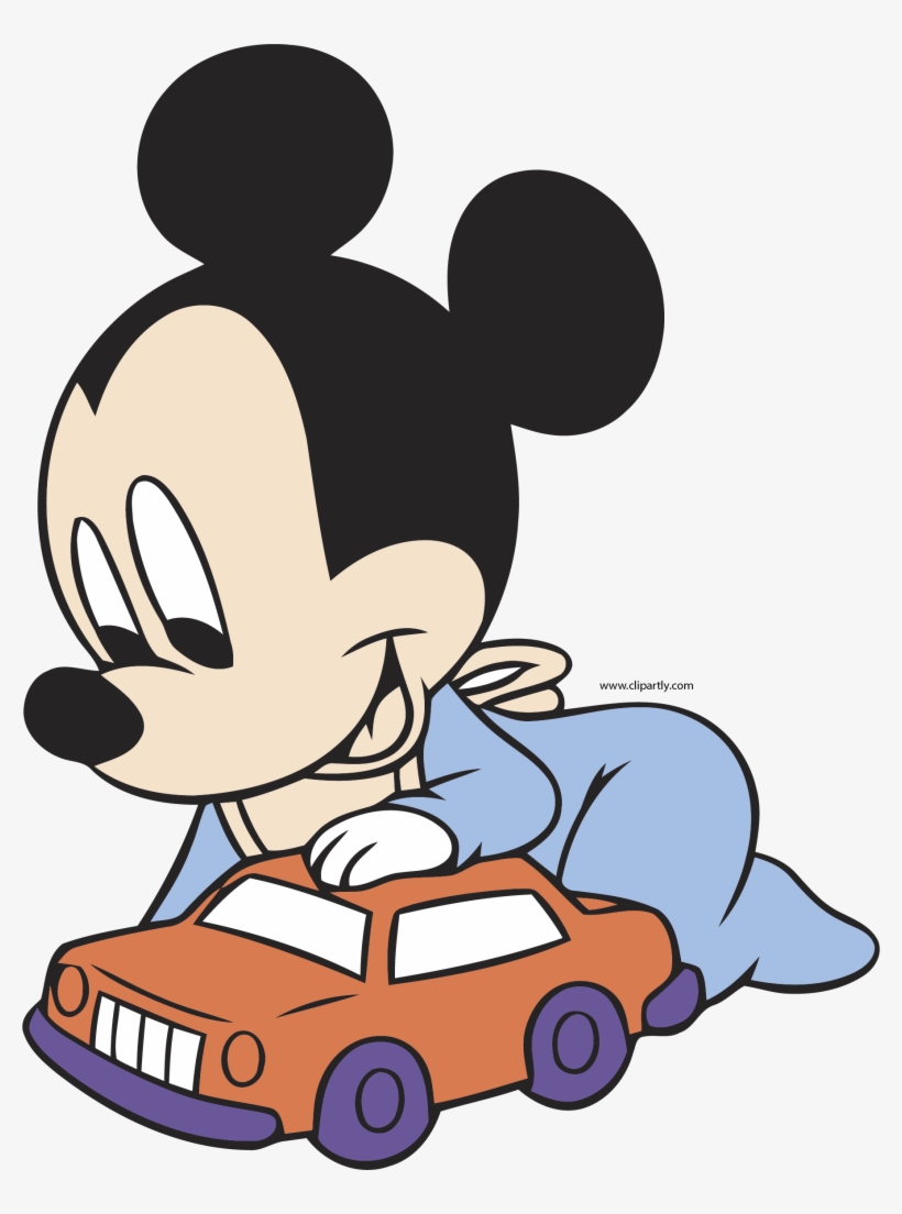 820x1104 Baby Mickey Car Clipart Png - Baby Mickey Mouse Drawing