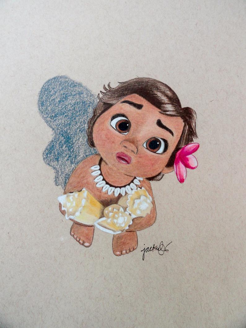 794x1059 disney baby moana print disney gift idea etsy - Baby Moana Drawing