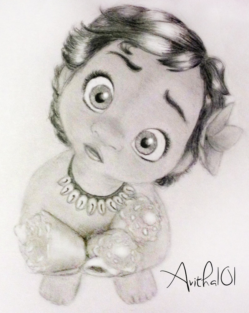 798x1002 moana drawing - Baby Moana Drawing