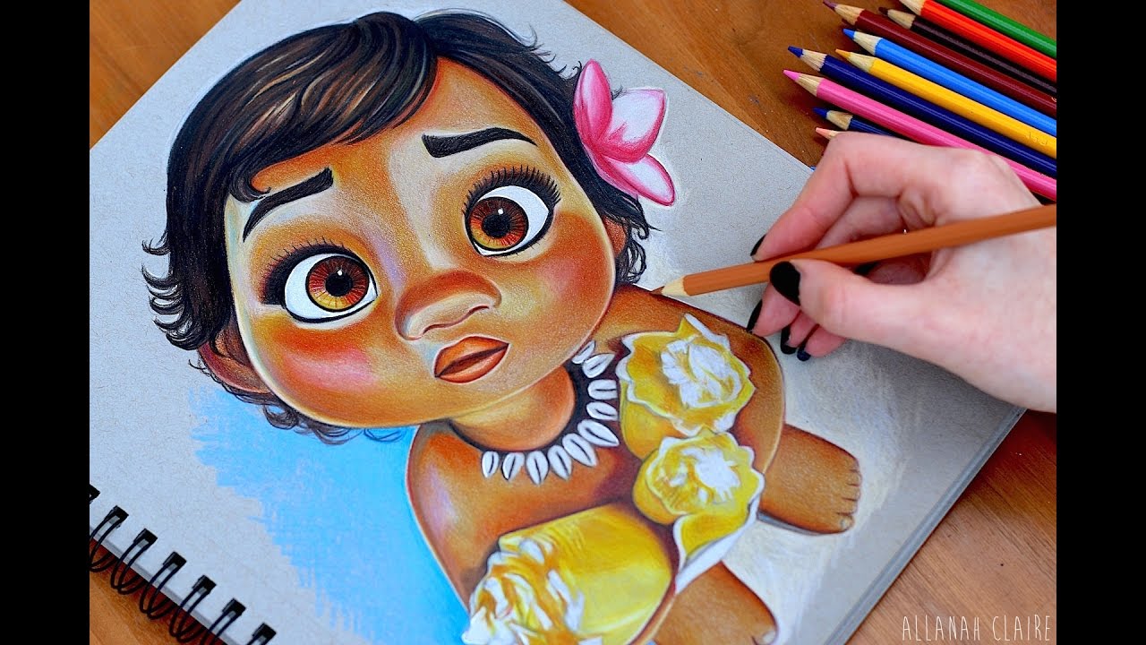 1280x720 baby moana drawing - Baby Moana Drawing