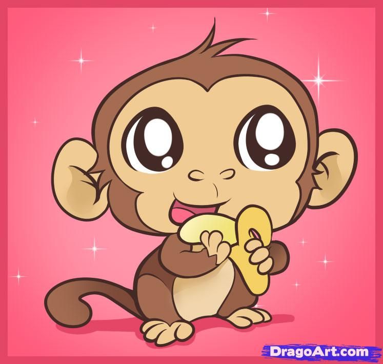 747x710 Cartoon Baby Monkey How To Draw An Easy Monkey Places To Visit - Baby Monkey Drawing