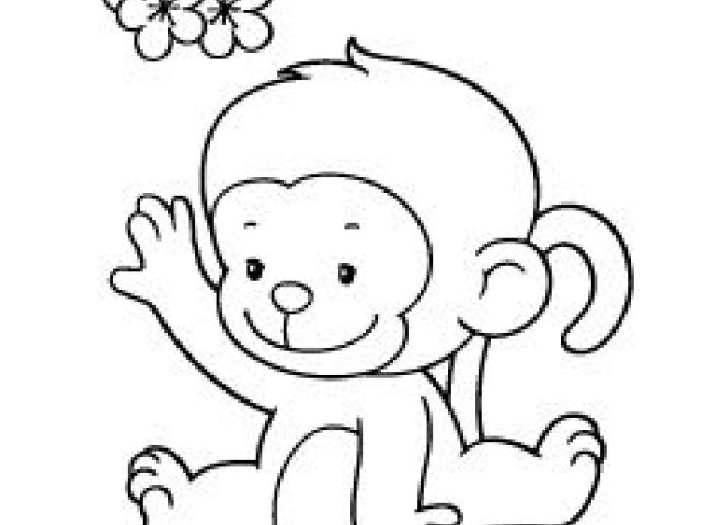 640x480 Cute Baby Monkey Drawings - Baby Monkey Drawing