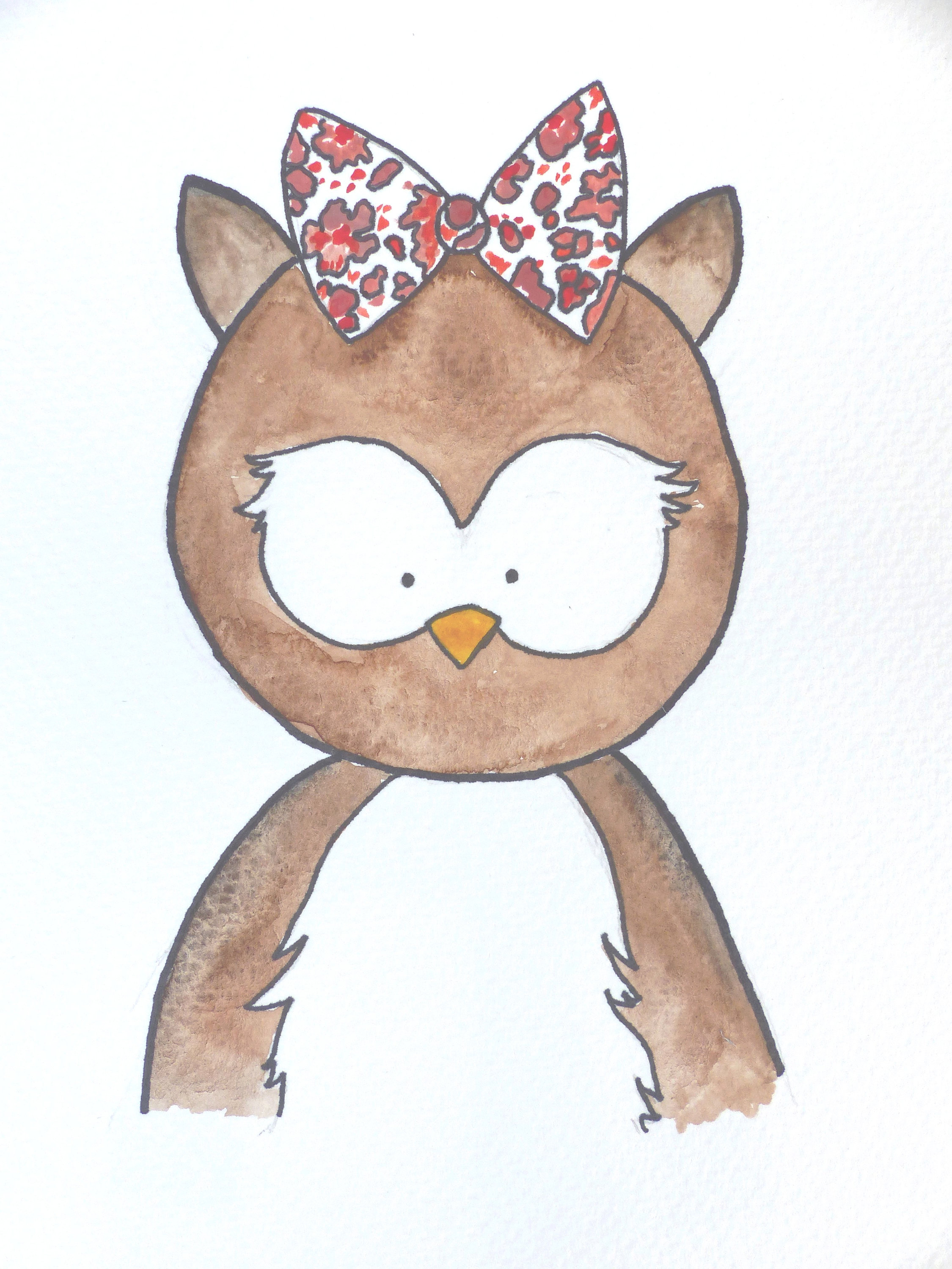 2250x3000 Baby Owl Watercolor Drawing Etsy - Baby Owl Drawing