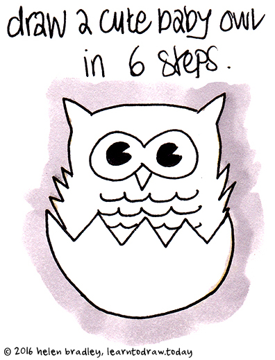 396x519 Learn To Draw A Baby Owl In Steps Learn To Draw - Baby Owl Drawing