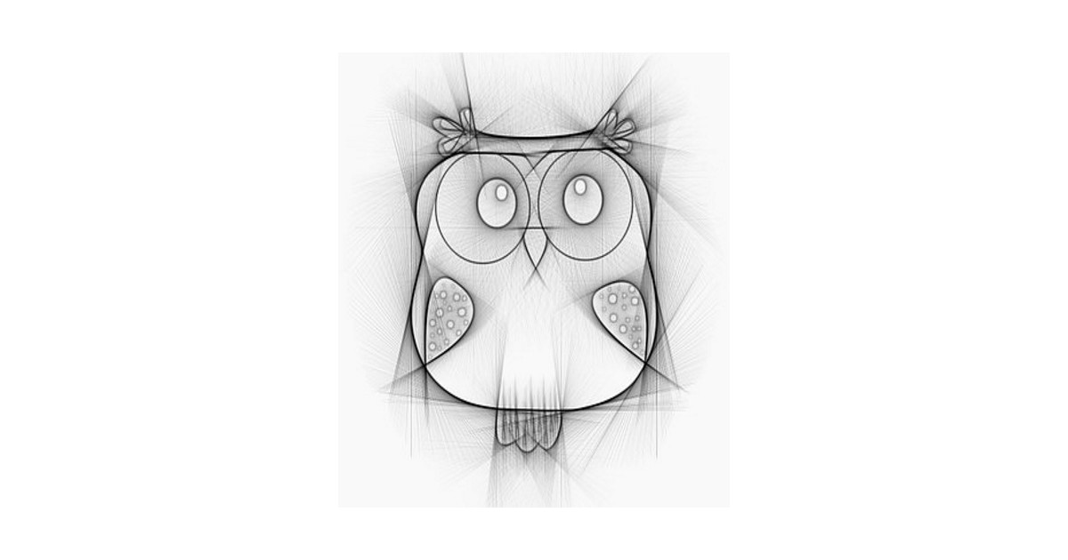 1200x630 Line Drawing Baby Owl - Baby Owl Drawing