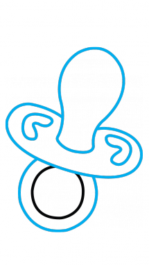 215x382 collection of free pacifier drawing baby dummy download on ui ex - Baby Pacifier Drawing